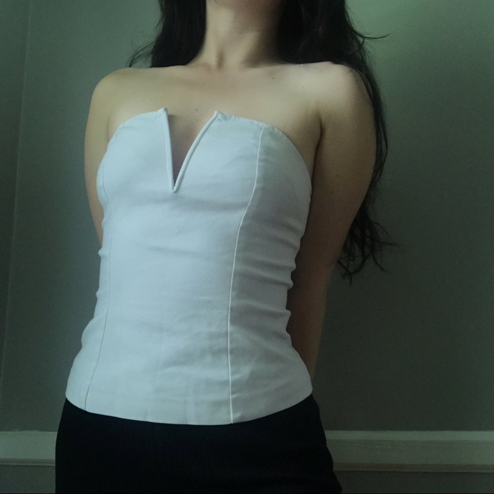 Simple White Corset Top